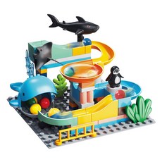 風車圖書 企鵝滑道樂園積木玩具 72塊 3歲以上, 1盒