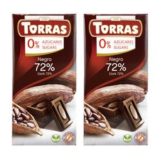 TORRAS 多樂 72%醇黑巧克力, 75g, 2片