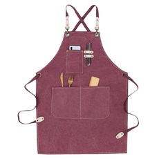 牛仔帆布圍裙, 紫色, 1個