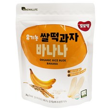 DDODDOmam 聰明媽媽 韓爸田園日記 米片片米餅 香蕉口味, 香蕉, 20g, 1包