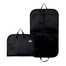 Mashatu折疊式旅行用不織布西裝袋 黑色, 2個, 1入