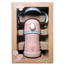 THERMOS 膳魔師 Foogo系列 彈蓋吸管水壺 附握把, 真空保溫, 高級不鏽鋼水瓶，粉色 280ml, 1個
