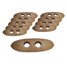 ButtonKing 子彈造型木質牛角釦 40mm, 原色, 10個