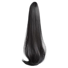 Baco Gel馬尾夾式假髮局部假髮, 1個, 黑色