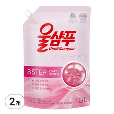 울샴푸 오리지날 울세제 리필, 1.3L, 2개