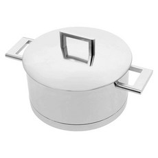 demeyere 不鏽鋼雙耳湯鍋+鍋蓋組, 24cm, 銀白色, 1個