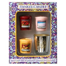 YANKee CANDLe 香氛蠟燭禮盒組 Set, 含四個燭杯, 款式隨機