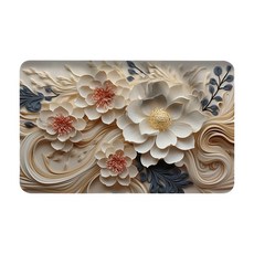 AFAMIC 艾法 橡膠珪藻土防滑軟地墊 90 x 60cm, 花卉, 1個