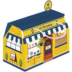 咖啡廳造型紙盒餅乾禮品組, 9種零食, 1組