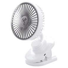 捕夢網 可擺頭夾扇, 4檔風速調節, 自動擺頭, 4000mAh大電量, DC-FF2321W, 白色