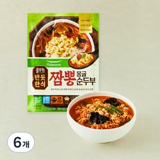 풀무원 반듯한식 짬뽕 몽글 순두부 냉장, 500g, 6개