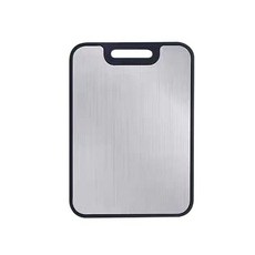304不鏽鋼 + PP 防霉雙面砧板, 1個, 銀色