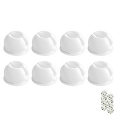 까사파리 무타공 욕실 치약 칫솔꽂이 벽걸이 + 부착스티커, 회백색, 8개