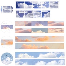 天空和紙膠帶4件組, 隨機出貨, 1套