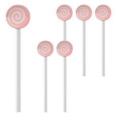 棒棒糖造型舌苔刷 粉色, 6支