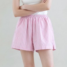 티에스에이치 여성용 인앤아웃 체크 반바지