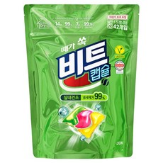 [Vegan Life] Beat 室內晾乾膠囊洗衣精 綠意花香, 1個, 42入