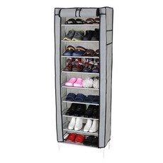 DHOLIC 9層無紡布鞋架, 灰色的