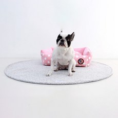 Redpuppy 圓形寵物地毯, 錫灰色