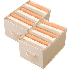 Hanui Normal Oxford Divider 中號 9 隔層衣物收納袋, 米色, 2個