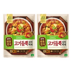 풀무원 반듯한식 고기듬뿍 김치찌개, 460g, 2개