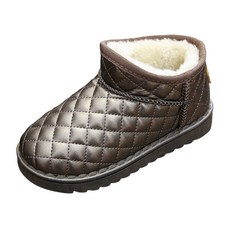 兒童舒適絎縫毛絨靴