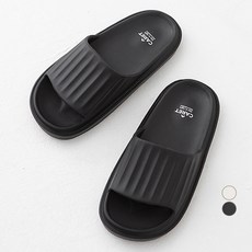 CARET _男女通用褶皺設計EVA緩震拖鞋, 黑色, 230