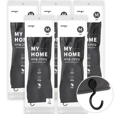 woongjin 乳膠環橡膠手套 M, 灰色, 5包, 中(M)