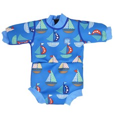 Splash About Happy Nappy Wetsuit 連身版游泳尿布褲 普普風帆船, M, 1件