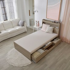 포그니처 보들 수납 온열 흙침대 + 보료 세트 방문설치, 네츄럴 베이지(침대), 단일색상(보료)