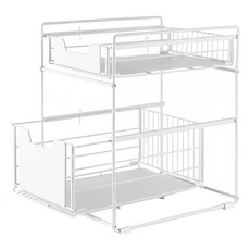 小麥購物 多功能推拉水槽下抽屜式收納置物架 L2920, 1個, 白色