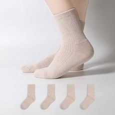 si ner socks 女性羅紋毛圈氣墊襪 5雙