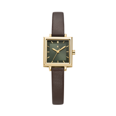 ROMANSON Renata Full Square R 皮革手錶 RLLL5BF012GOGN0