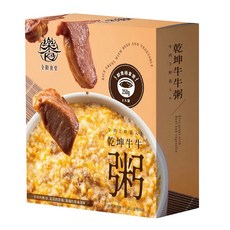樂食全齡食堂 乾坤牛牛粥 2包入 500g 即食粥品 方便長輩食用, 1盒