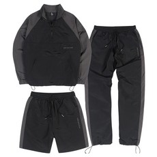 MOZMOZ 同色系套頭風衣3件組