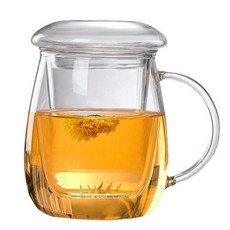ROCHESTER 耐熱玻璃過濾網茶杯 500ml, 單一顏色, 1個