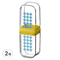 THE ZAKKA 圓角方形透明牙刷盒, 黃色, 2個