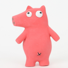 큐몬스터 애니멀 파티 강아지 장난감 10 x 7 cm, 핑크돼지, 1개