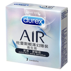 durex 杜蕾斯 AIR輕薄幻隱潤滑裝衛生套, 3個, 1盒