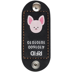 뽀시래기 강아지 동물등록 RFID 외장인식칩 가죽형 인식표, 11, 1개