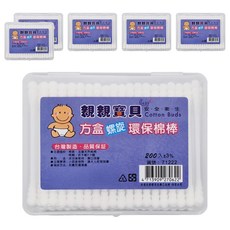 親親寶貝 螺旋綿棒, 200支, 6盒