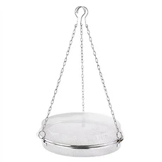 上手家居 雙層懸掛曬網籃/曬菜網/曬魚網/曬籃, 1個, 1層, 銀色