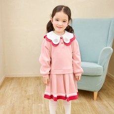 WALTONKIDS 女童扇貝領百褶連身裙