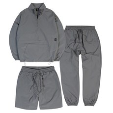 MOZMOZ 男女通用簡約防風外套三件組