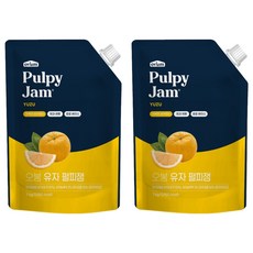 오붐 유자 펄피잼, 2개, 1kg