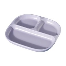 Homely Zakka 北歐風長橢圓型陶瓷分隔餐盤 750g, 22 x 19.5 x 3cm, 奶紫色, 1個