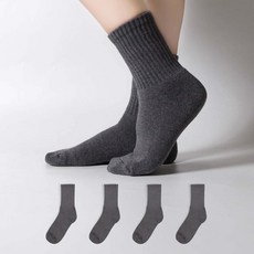 시너싹스 여성용 하프골지 통 파일 보온 쿠션 양말 5켤레