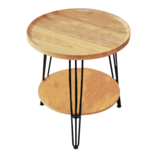 三腳雙層小茶几, 原色