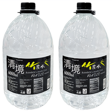清境 竹炭水, 6L, 2桶