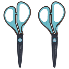 ABEL 力大牌 3D魔利剪 氟素防沾黏剪刀 60061, 7吋, 粉綠色, 2支